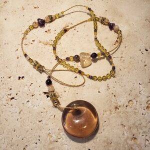 Amber/Amethyst/Citrine Lariat necklace by Atelier jlr.